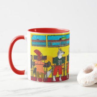 Caneca "Animais da Escola Aprendendo na Sala de Aula" Can