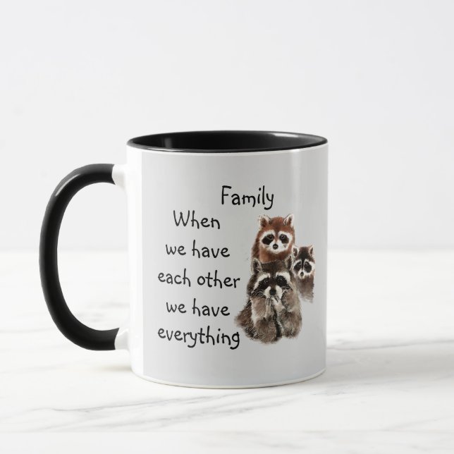 Caneca Animais de caça divertidos com citações da família (Esquerda)
