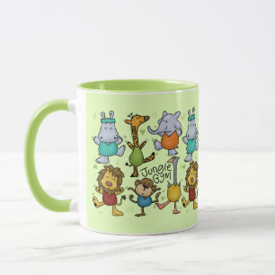 Caneca Animais De Exercício Jungle Gym