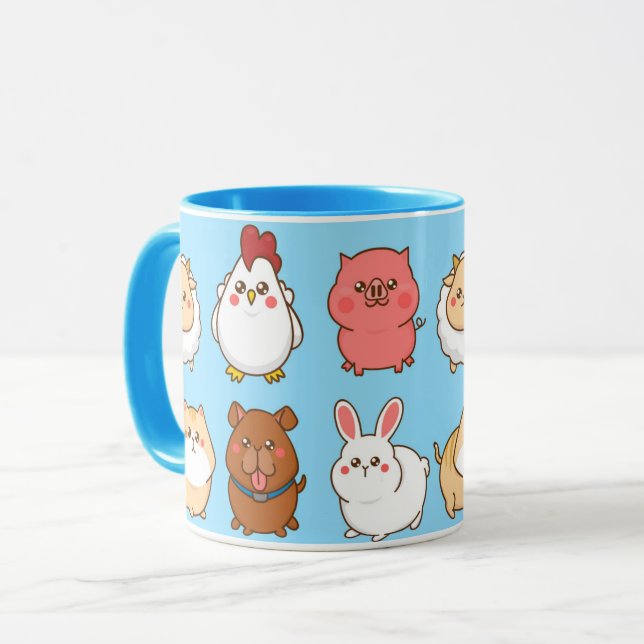 Caneca Animais de exploração culinária (Frente Esquerda)