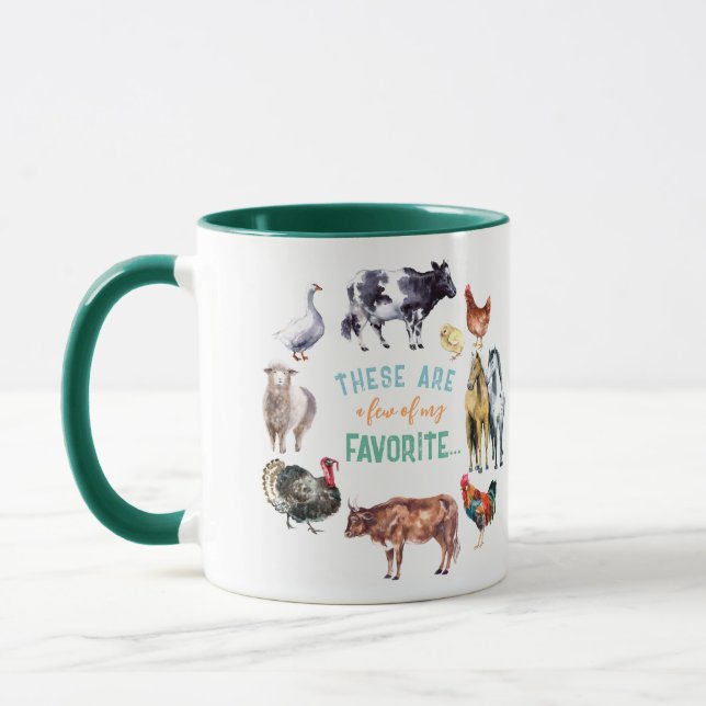 Caneca Animais de fazenda Estas são algumas das minhas aq (Esquerda)