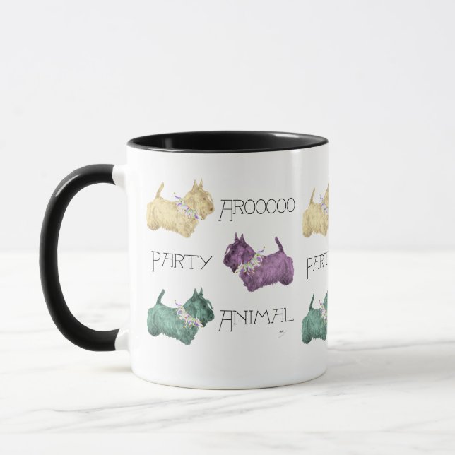 Caneca Animais de Festa do Terrier Escocês (Esquerda)