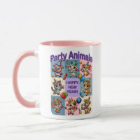 Animais de festa "Feliz ano novo"