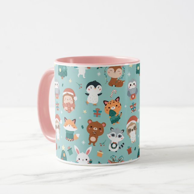 Caneca Animais de Natal (Frente Esquerda)