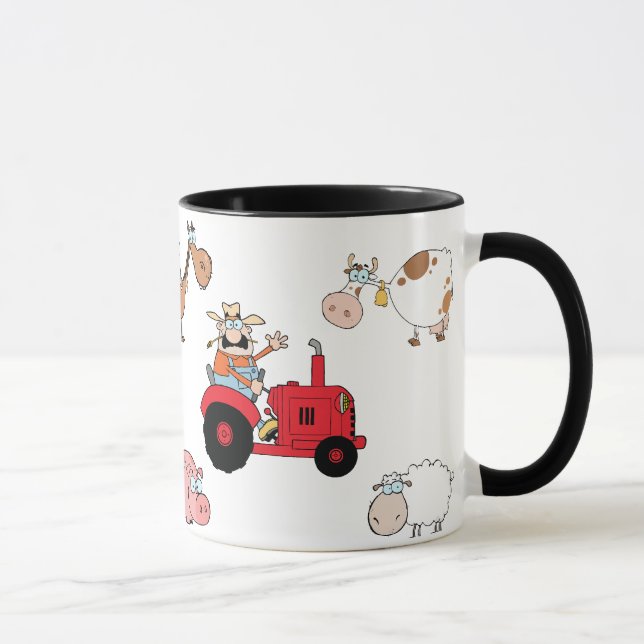 Caneca Animais e trator de fazenda (Direita)