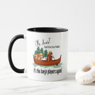 Caneca Animais engraçados em uma canoa, café dos