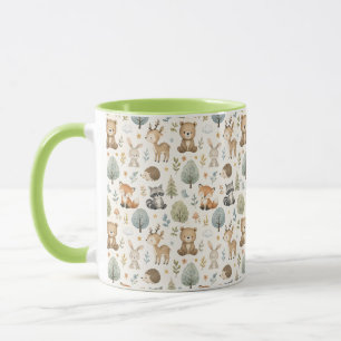 Caneca Animais Fofos da Floresta em Aquarela - Cottagecor