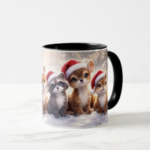 Animais Fofos de Natal Feriado