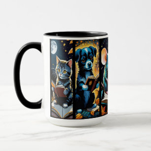Caneca Animais Fofos e Livrescos