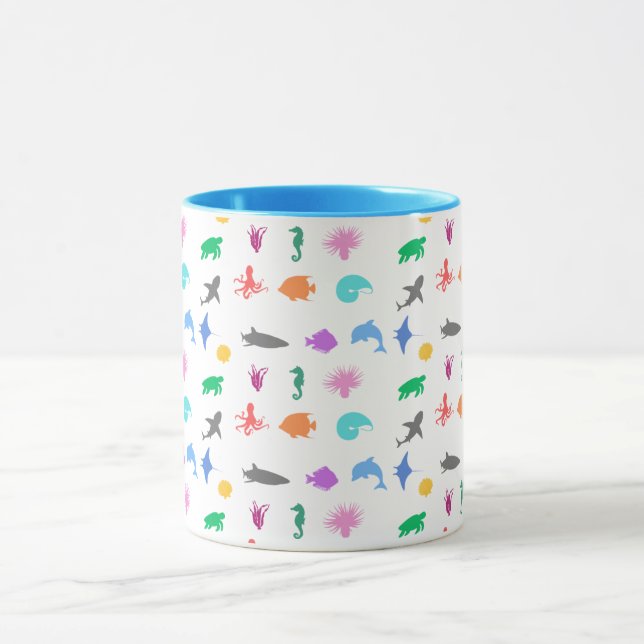 Caneca Animais marinhos padronizados (Centro)