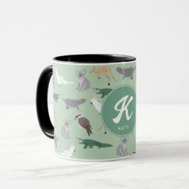Caneca Animais Nativos Australianos Eucalyptus Verde Inic