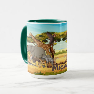 Caneca Animais Personalizados da África