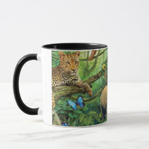 Caneca Animais que vivem juntos travesseiros decorativos