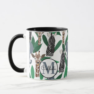 Caneca Animais Safari do Elefante Girafa-Zebra Selva