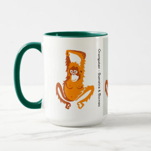 Caneca Animais selvagens - ORANGUTAN - Natureza -