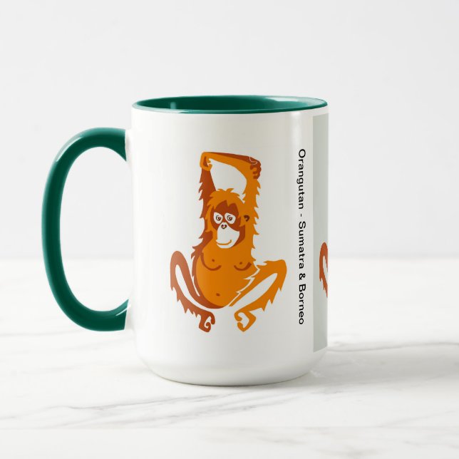 Caneca Animais selvagens - ORANGUTAN - Natureza - (Esquerda)