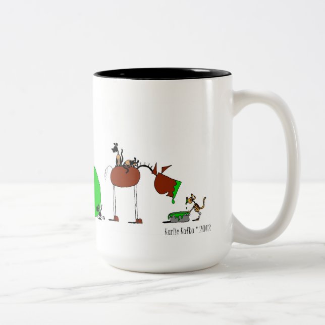Caneca animal bonito dos desenhos animados (Direita)