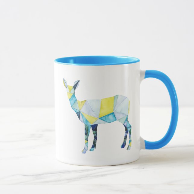 Caneca Animal de veado geométrico (Direita)