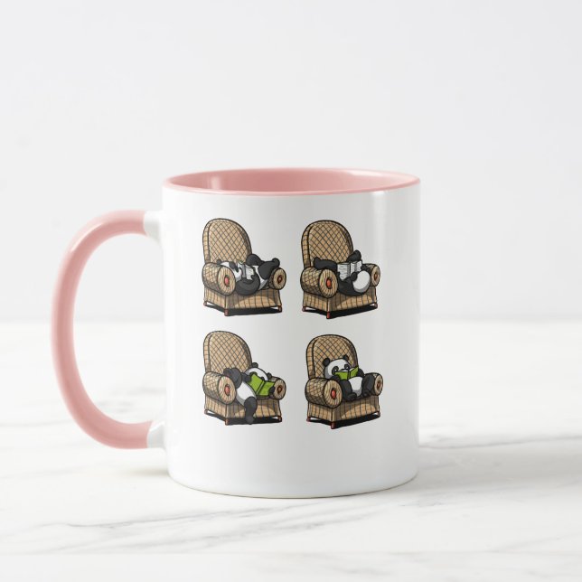 Caneca Animal engraçado da leitura do livro do urso de (Esquerda)