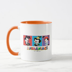 Caneca Animaniacs   Gráfico do painel Yakko, Dot e Wakko