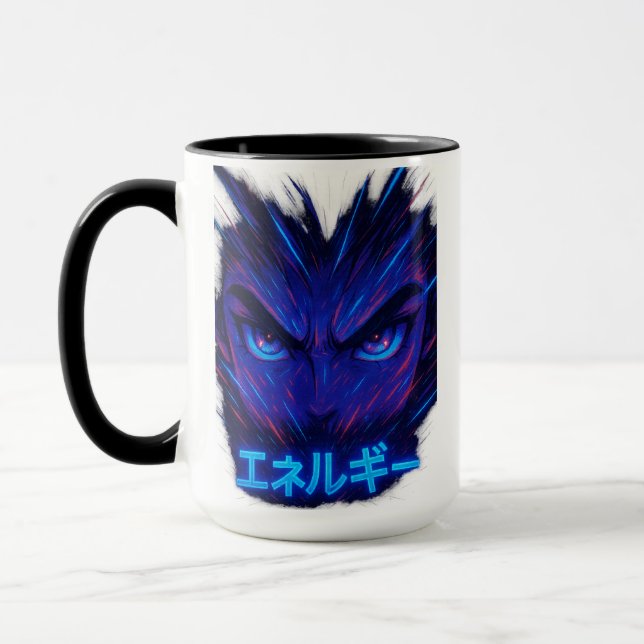 Caneca Anime Eyes Power Mug - Neon Manga Style Otaku (Esquerda)