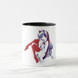 Caneca Anime Kawaii, Manga Americana Neko Catgirl