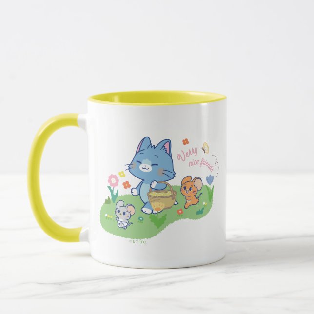 Caneca Anime Tom, Jerry e Tuffy Picnic (Esquerda)