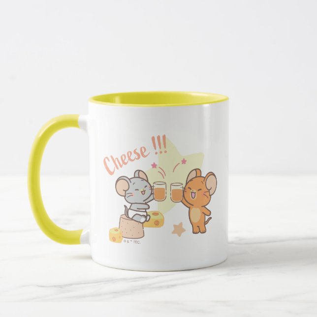 Caneca Anime Tuffy e Jerry Cheers para Queijo (Esquerda)