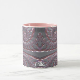 Caneca ANITA ~ Prata rosa 3D Zany GLOSSY ~