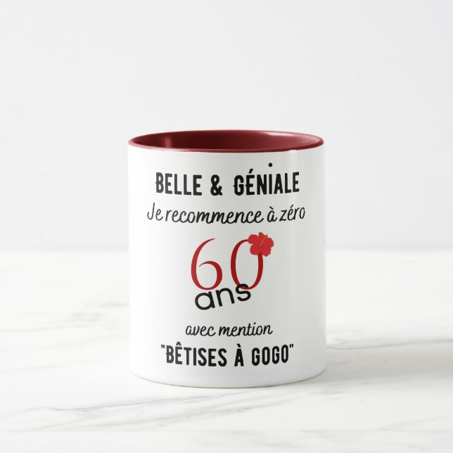 Caneca aniversaire 60 anos (Centro)