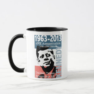 Caneca Aniversário 1963 - 2013 do homicídio de JFK