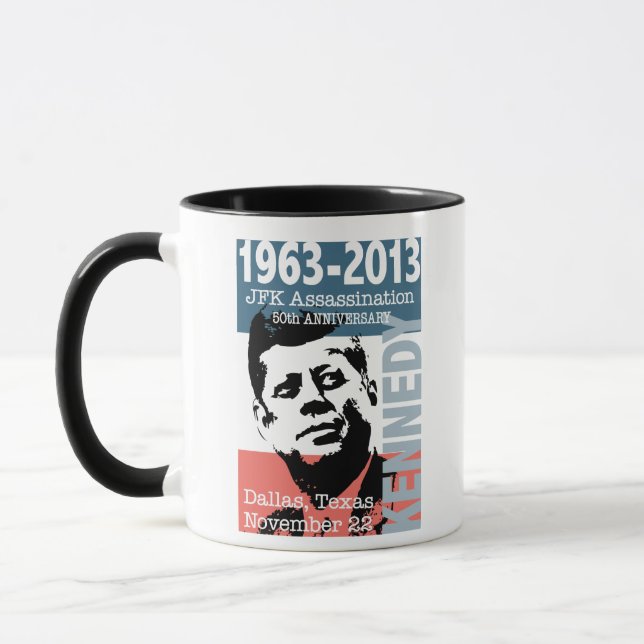 Caneca Aniversário 1963 - 2013 do homicídio de JFK (Esquerda)