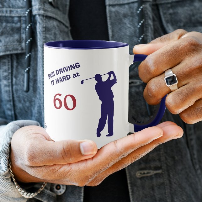 Caneca Aniversário 60 Golfer (Criador carregado)