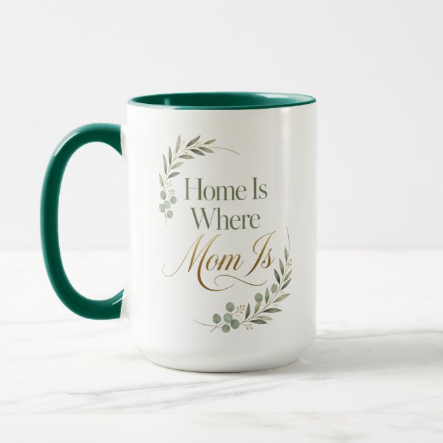 Caneca Aniversário da Mamãe é em Casa (Esquerda)
