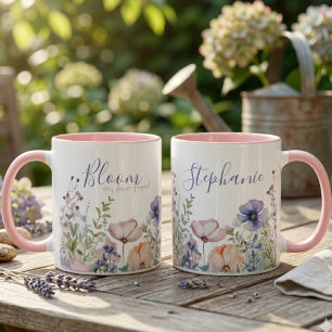 Caneca Aniversário da Melhor Amiga Flor Silvestre Botânic