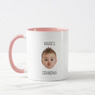 Caneca Aniversário da Vovó, Presente do Papai de Rosto de