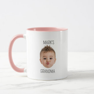 Caneca Aniversário da Vovó, Presente do Papai de Rosto de