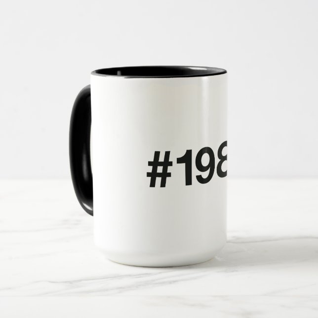 Caneca Aniversário de 1989 Hashtag 36 (Frente Esquerda)