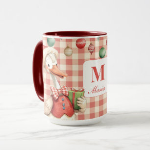 Caneca Aniversário de 1 ano do Silly Goose Natal Vermelho
