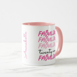 Caneca aniversário de 21 anos 21 e fabuloso com Mug de No