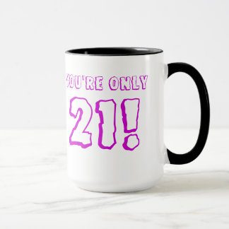 Caneca aniversário de 21 anos (Roxo)