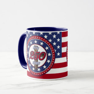 Caneca Aniversário de 250 anos da América 1776-2026 Cruz