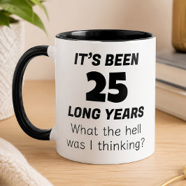 Caneca Aniversário de 25 anos engraçado