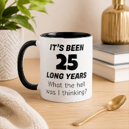 Caneca Aniversário de 25 anos engraçado