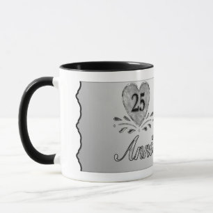 Caneca Aniversário de 25 - Prata