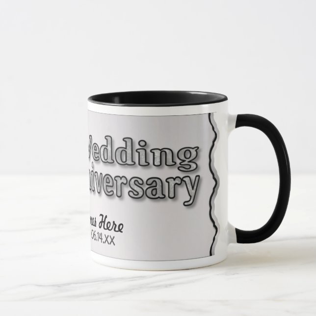 Caneca Aniversário de 25 - Prata - Personalizar (Direita)
