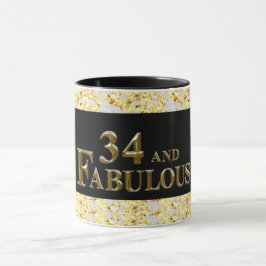 Caneca Aniversário de 34 anos