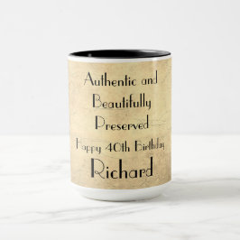 Caneca Aniversário de 40 anos feliz humorístico