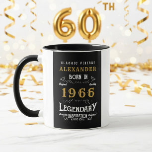 Caneca Aniversário de 60 anos personalizado Nascido em 19