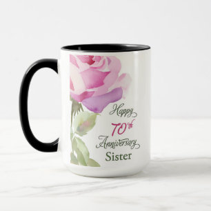 Caneca Aniversário de 70 anos da Irmã Jubileu Rosa Rosa P